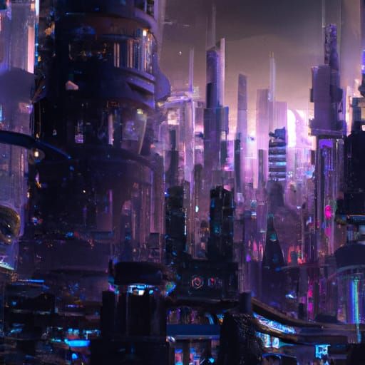 Hyperdetailed Cyberpunk City Concept Art in 8K