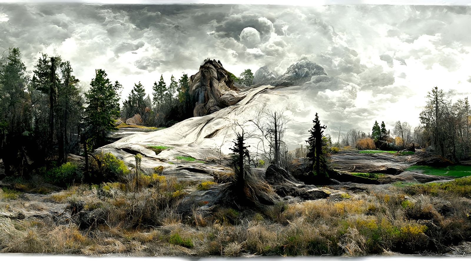 Dark Landscape Vista Photography