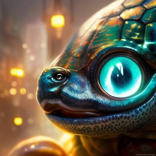 Hyperdetailed Squirtle Portrait with Intricate Details