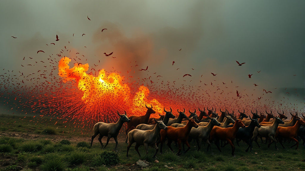 Turkey Running From Bees in a Panic