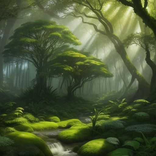 Enchanted Forest: A Mesmerizing Digital Painting