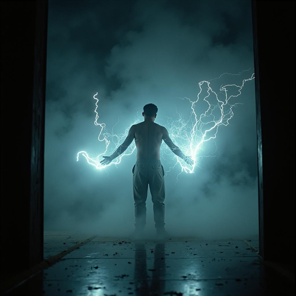 Electrokinesis Display in Gritty Cinematic Style