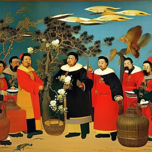 Chairman Mao at Harvest Festival, Vintage Style