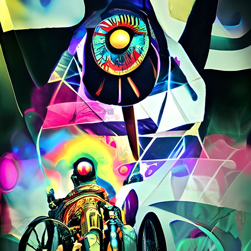 Psychedelic Steampunk Mercedes Benz Poster Art