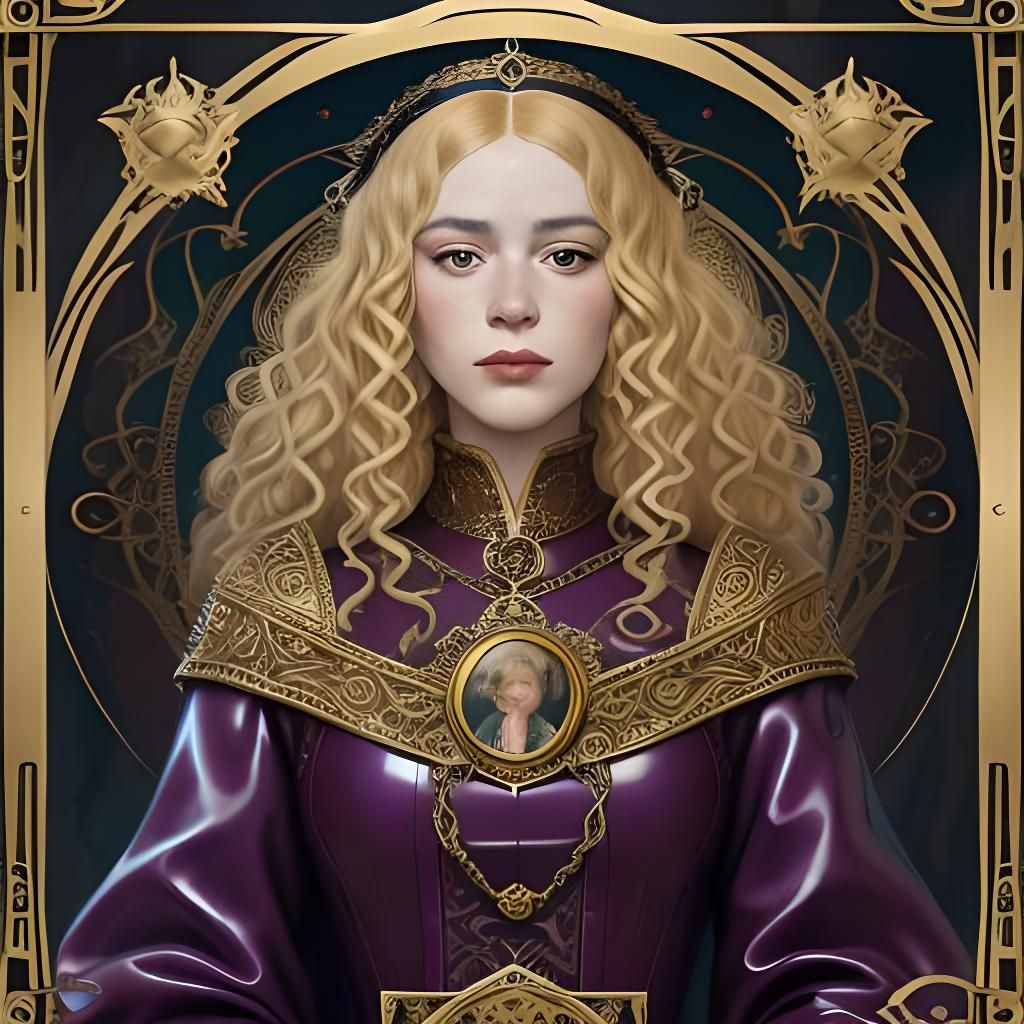 Klimt Style Portrait of Lucrezia Borgia