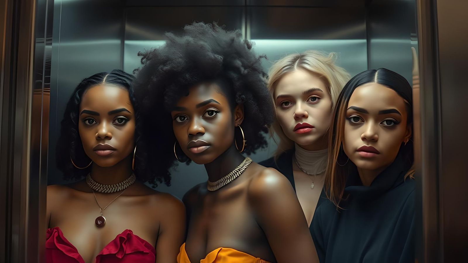 Ethereal Portrait of Models in the Style of Dutch Masters