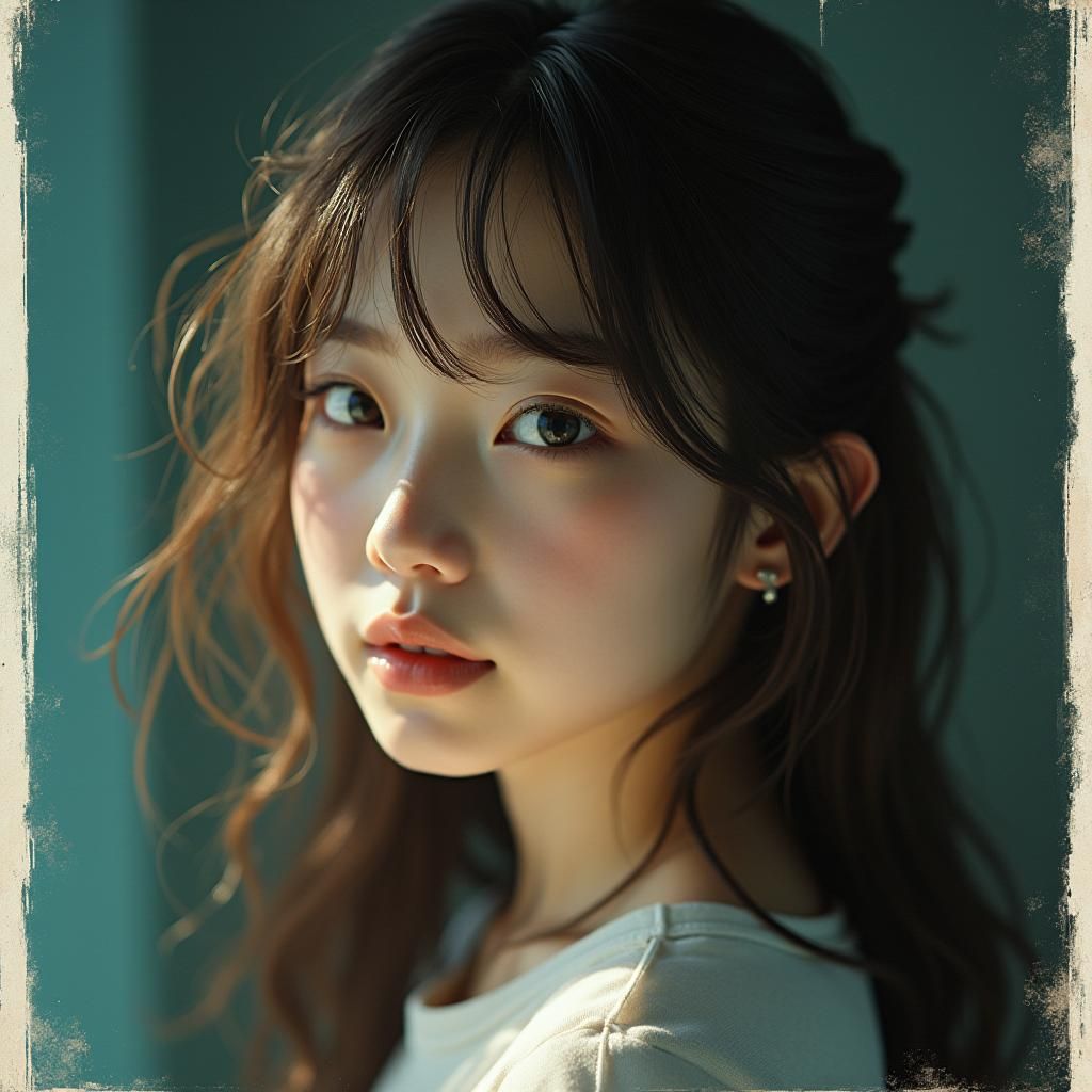 Japanese Girl Portrait in Dreamlike Mystical Realism