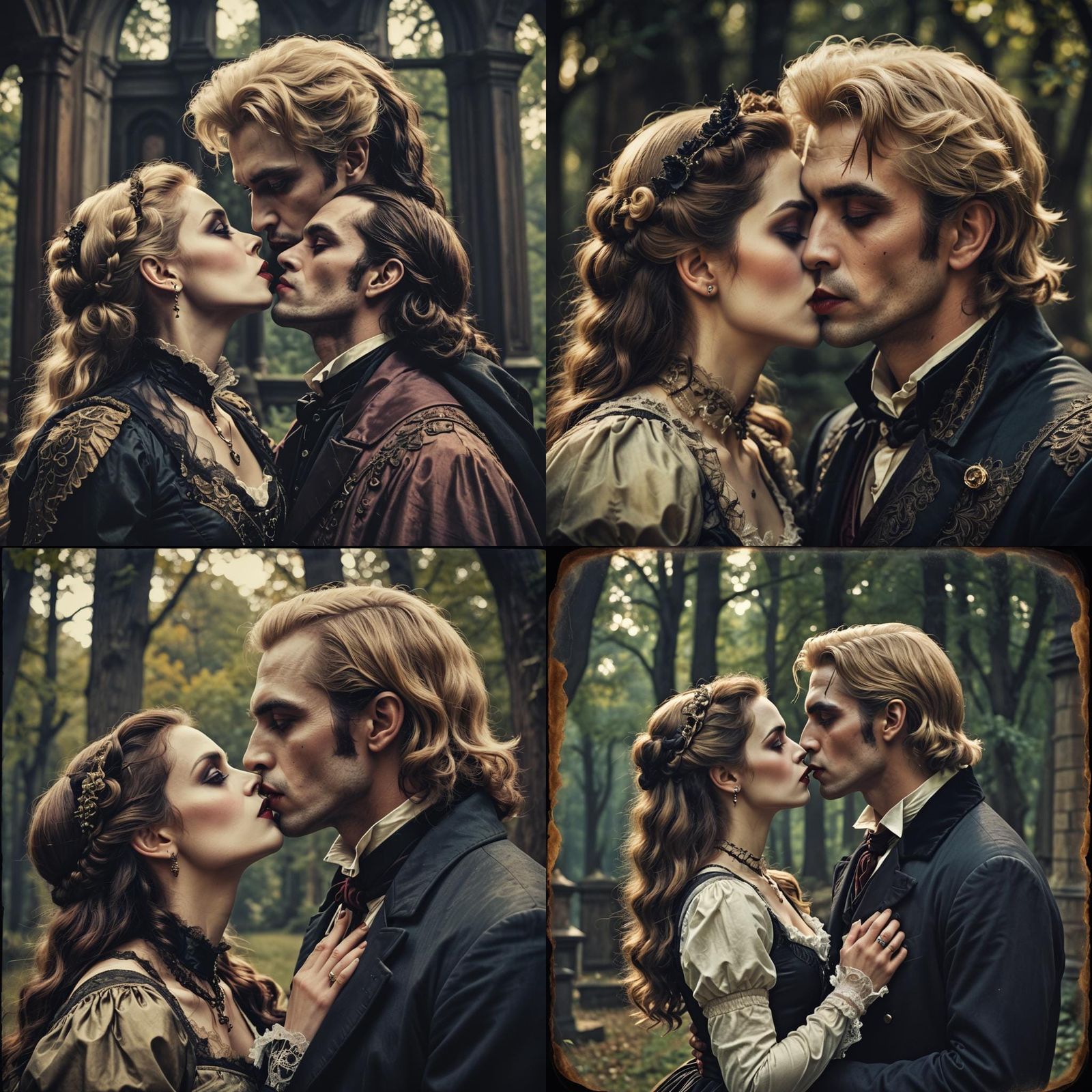 Victorian Vampire Kiss: Cinematic Film Still