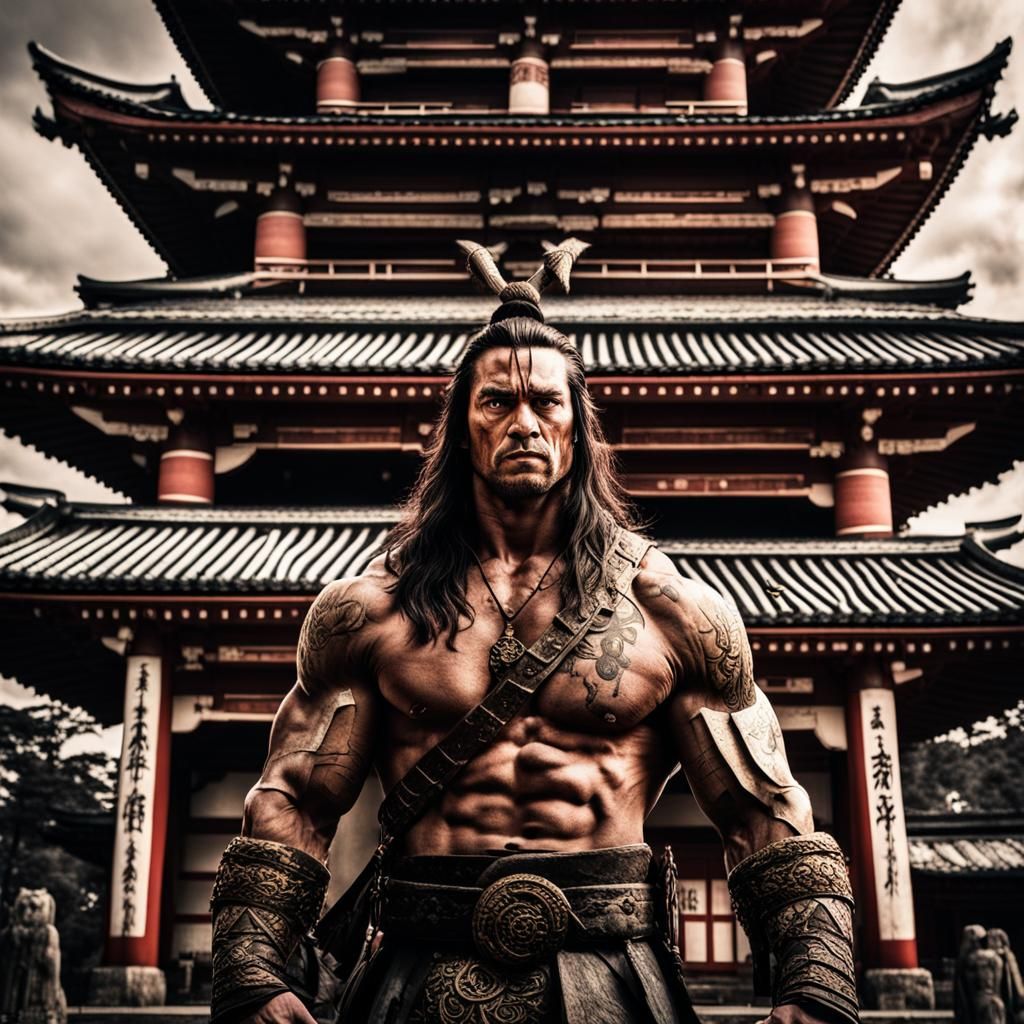 Conan the Barbarian at Japanese Temple
