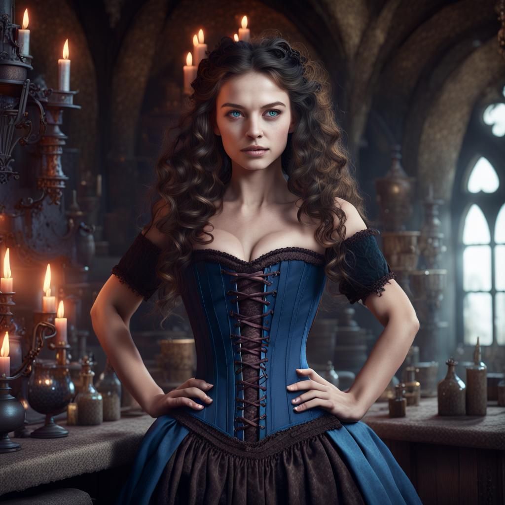 Medieval Witch in Castle Lair: Fantasy Concept Art