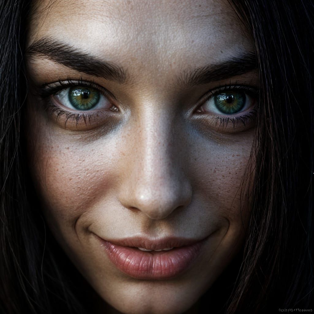 Bold and Edgy Portrait of a Pale Woman