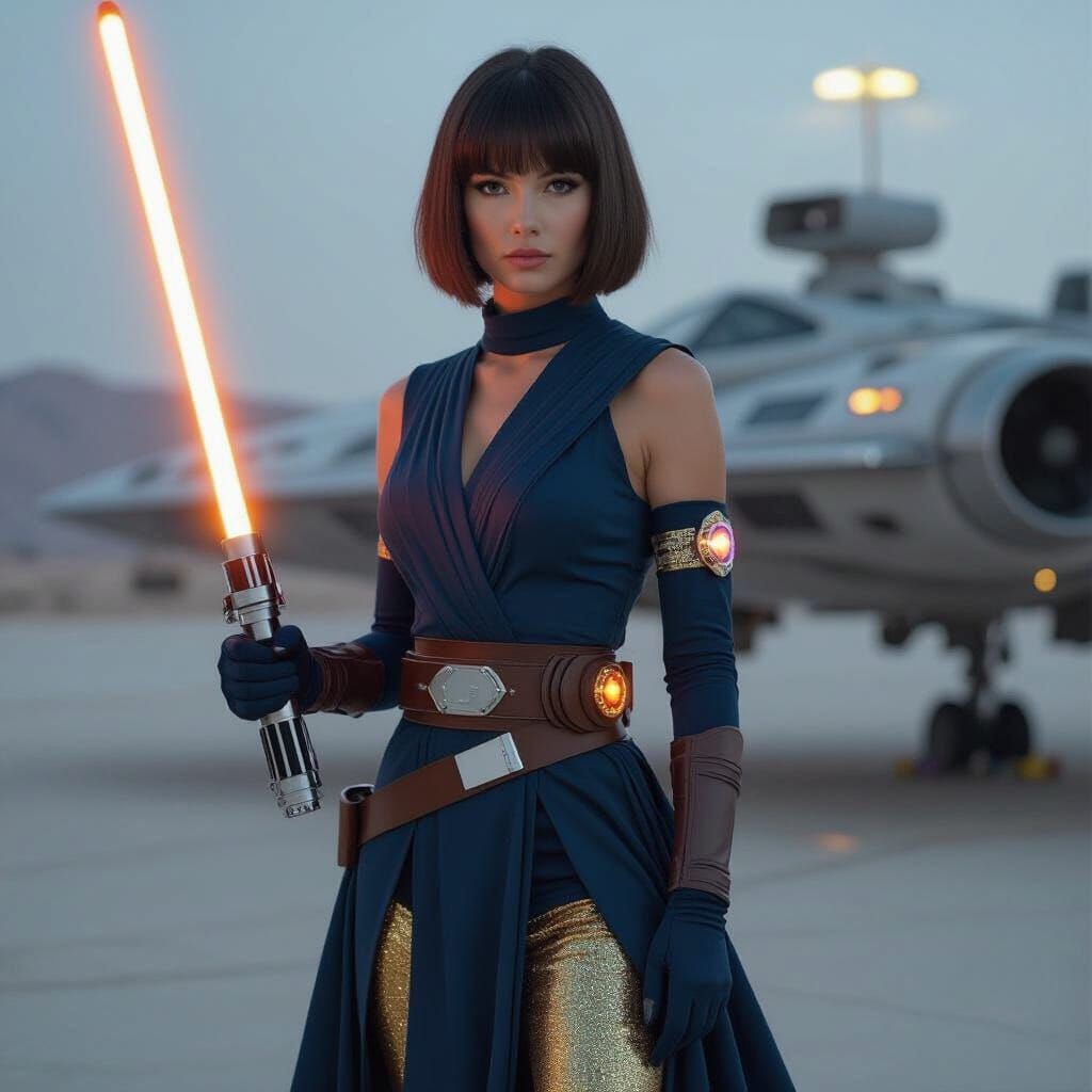 Jedi Knight with Orange Lightsaber