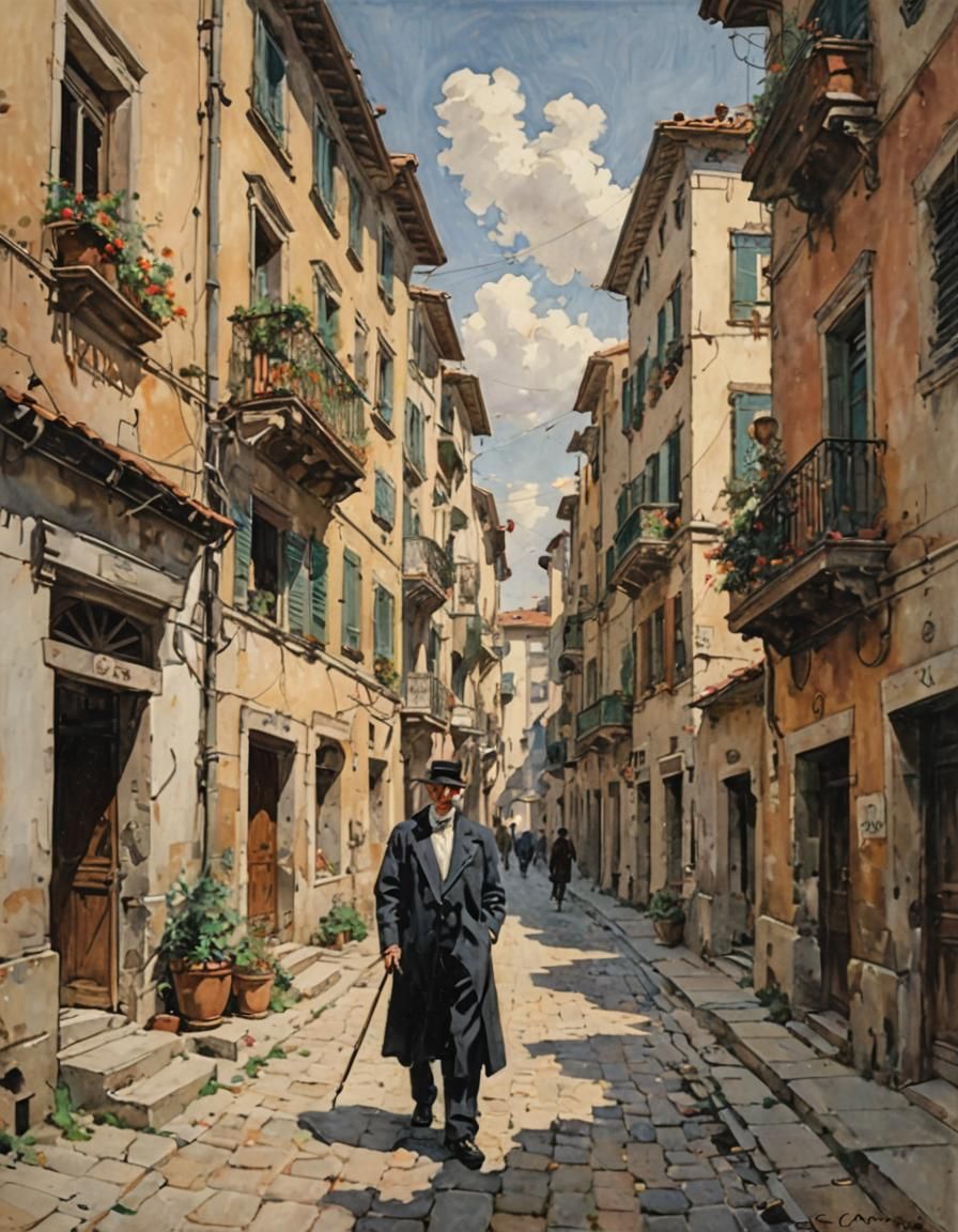 Cynus Cuneo Style Painting