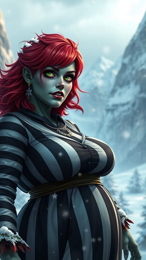 Wonderful Winter Zombie in Fantasy Realism