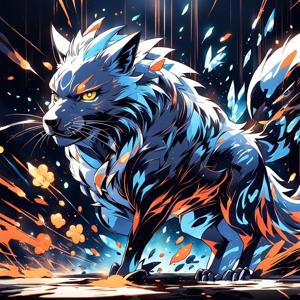 Anime Animals in Cel-Shaded Manga Style