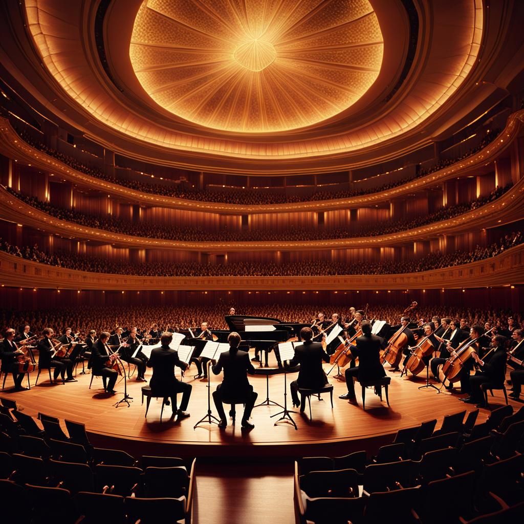 Cellists Perform Grand Symphony in Art Deco Hall