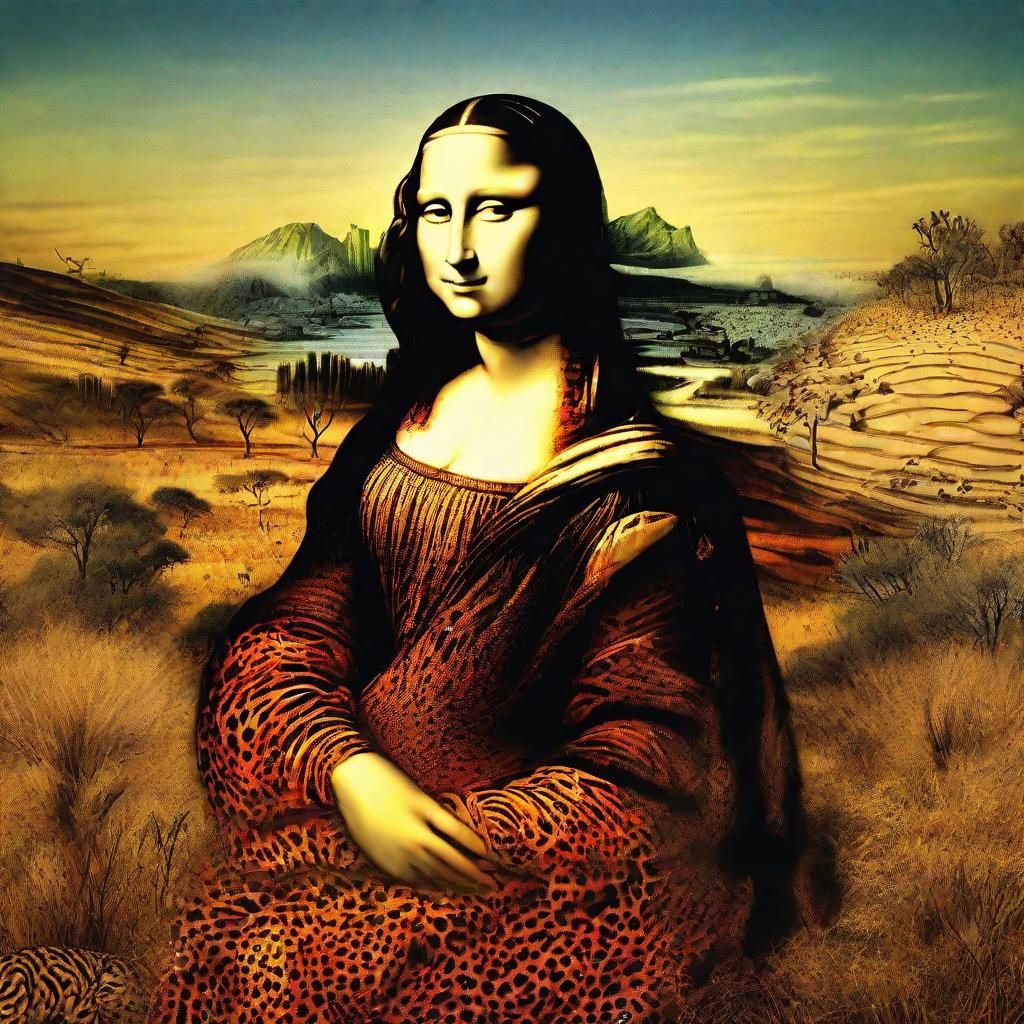 Mona Lisa Embarks on a Vibrant Safari Adventure