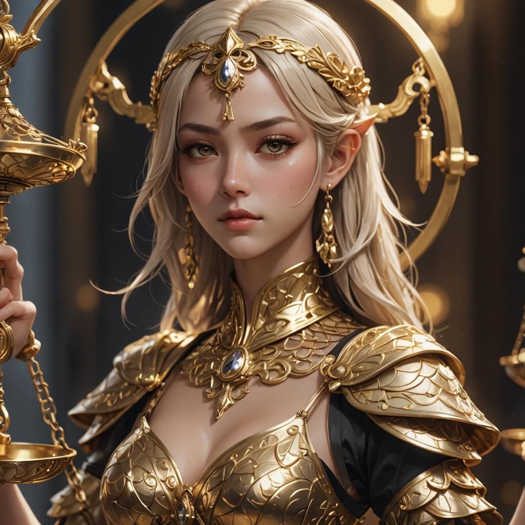 Libra Portrait in Anime Style