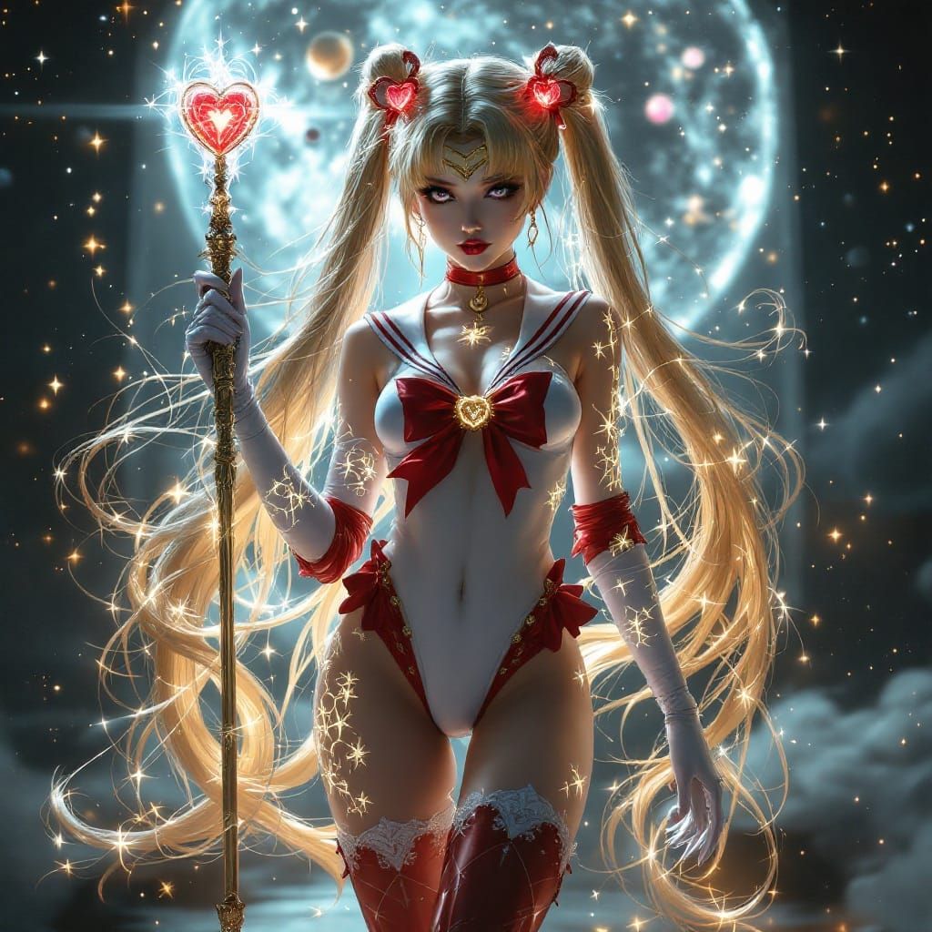 Gothic Sailor Moon in Ethereal Pose