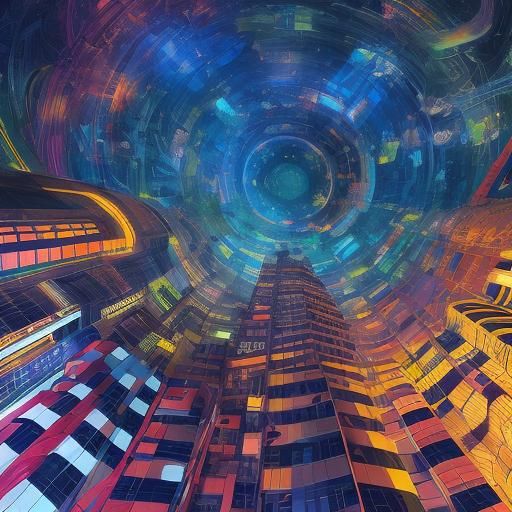 Psychedelic Surrealist Composition in Vibrant 3D