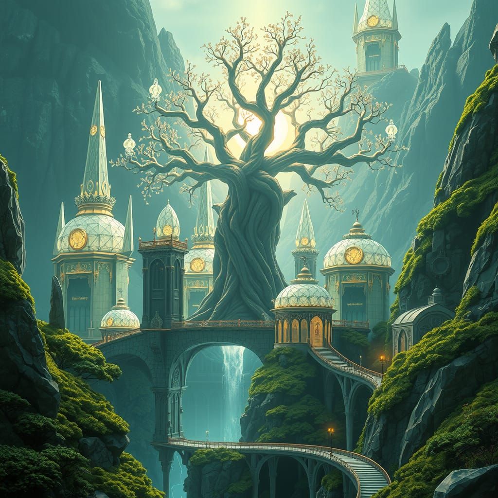 Crystal Diamond Palace on Lush Mountain