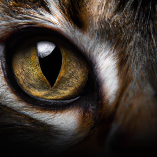 Striking Close-Up of a Cat's Eye Portrait