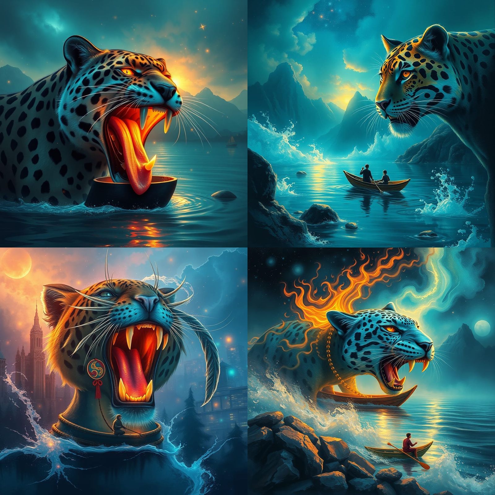 Celestial Sky Panther Embodies Time and Destiny