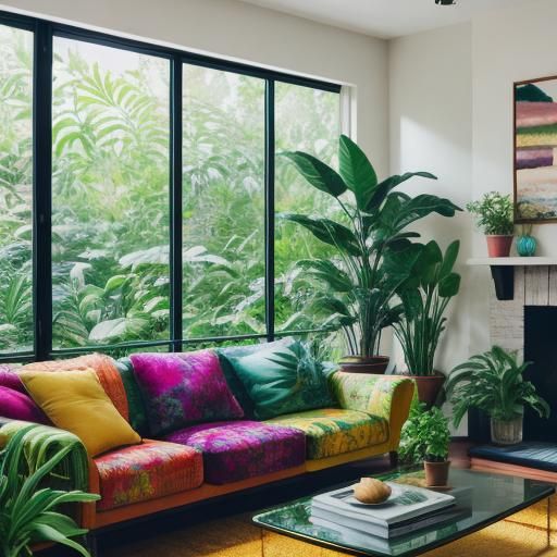 Colorful Living Room Oasis: Professional Photography