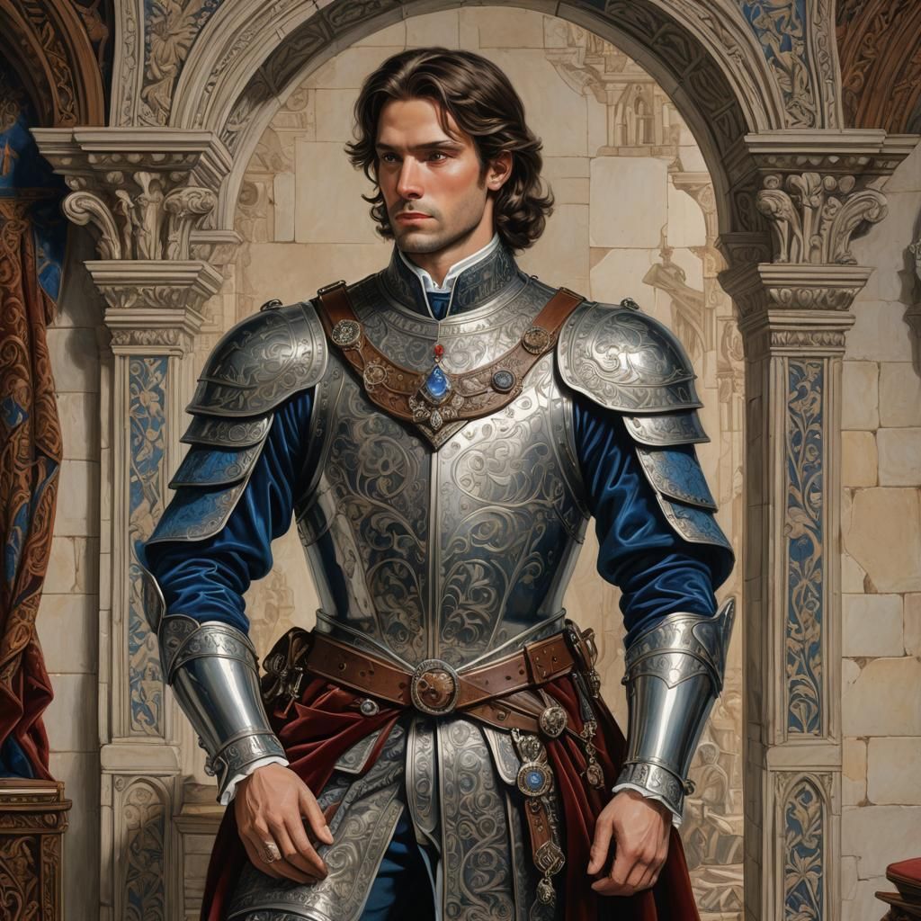 Noble Man in Lavish Castle, Rembrandt Style