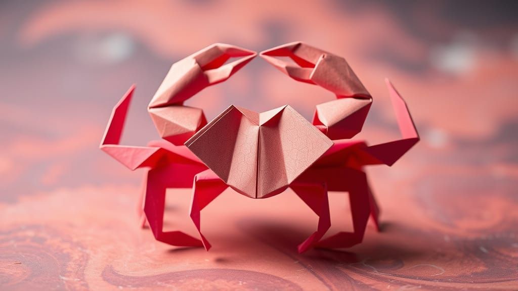 Origami Cancer Zodiac Sign Art