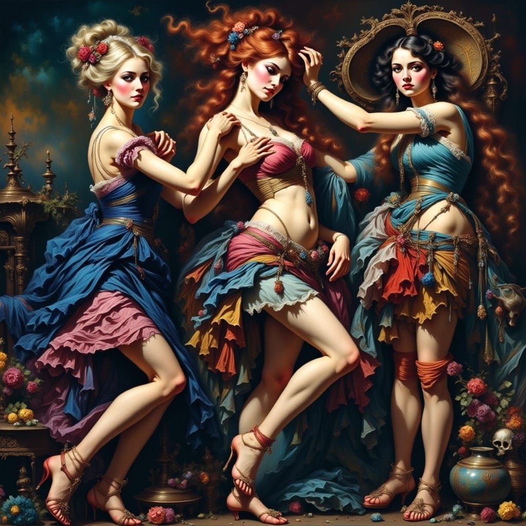 AI Art: Abstract Figure in Dynamic Motion