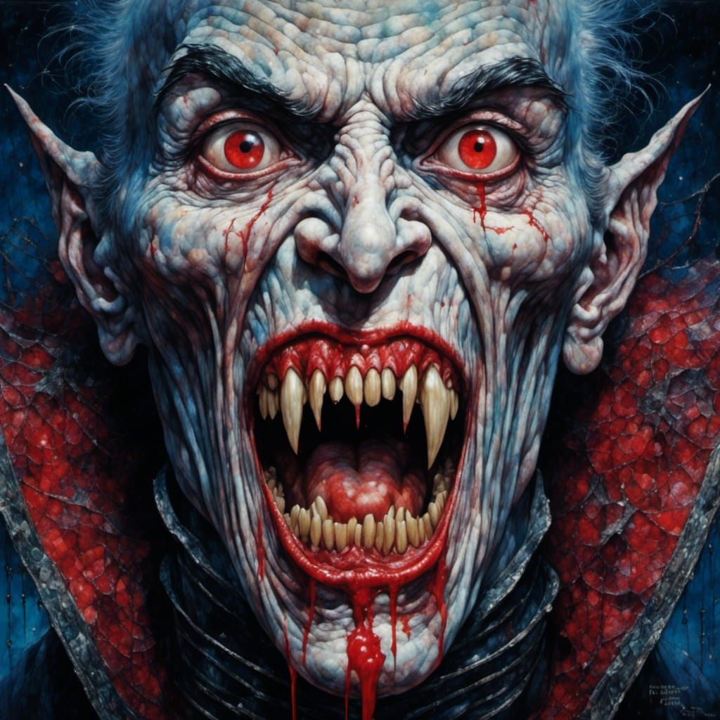 Nosferatu Portrait in Gothic Horror Style