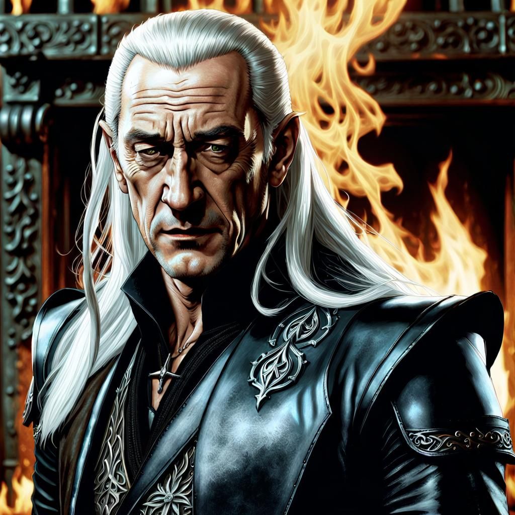 Fantasy Portrait: Blond Wizard with Wand