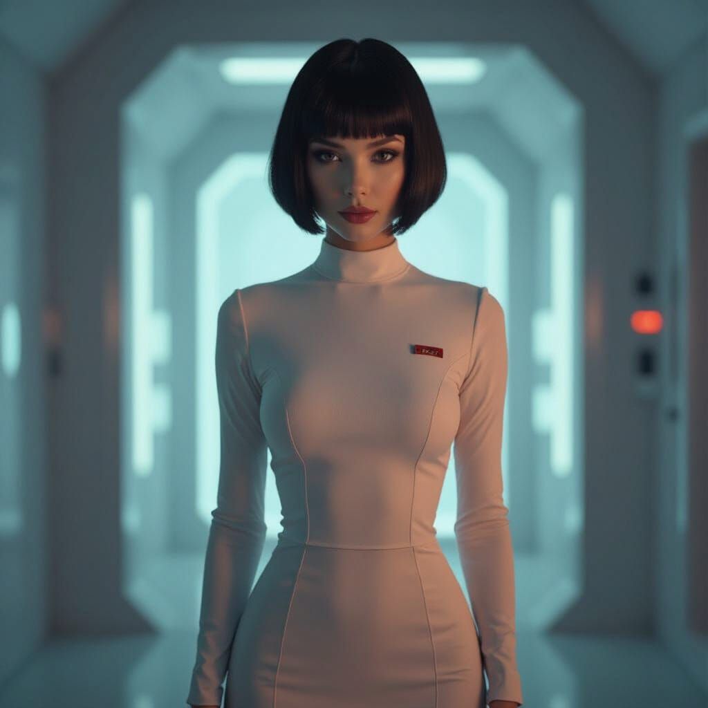 Dakini Spirit Guide in Retro-Futuristic Style