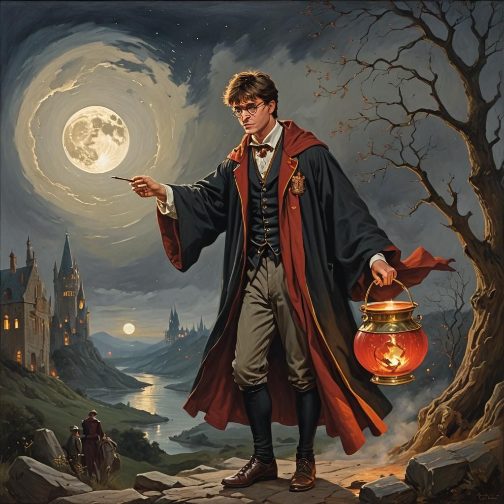 Harry Potter as Regency Gentleman, Oil Painting