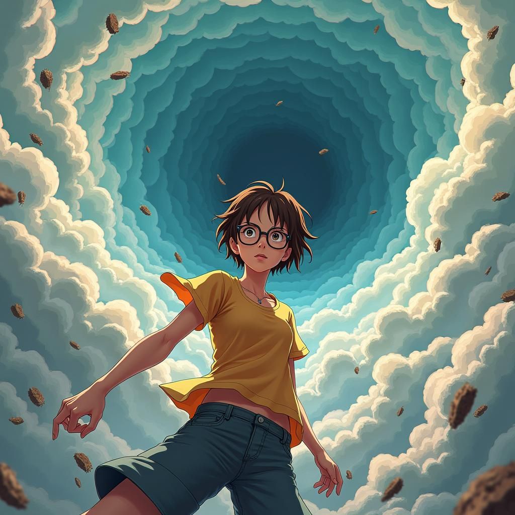 Heroic Woman in One Piece Anime Style