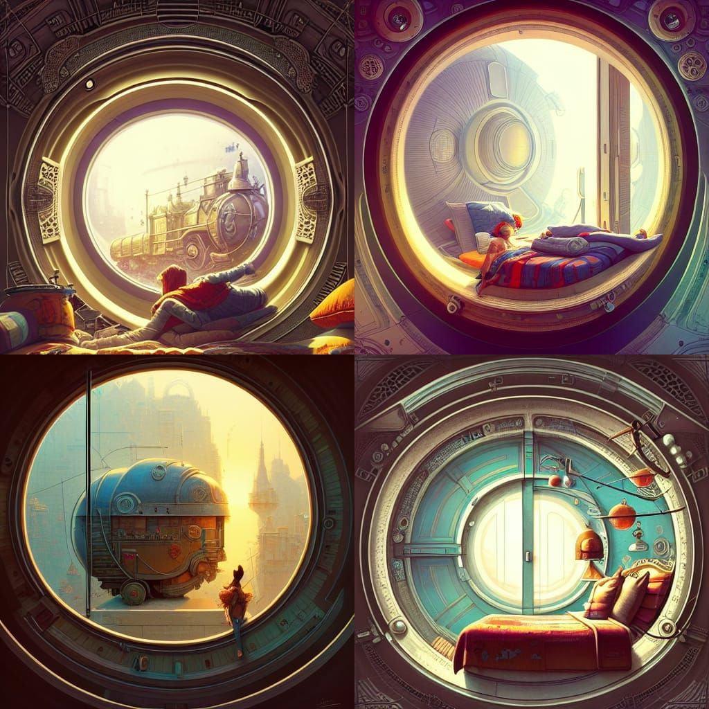 Locomotive Studio Apartment Bedroom in Isometric View