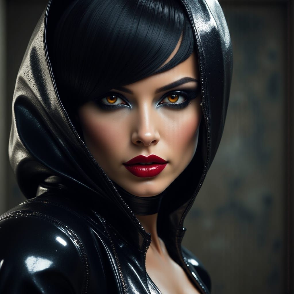 Dark Beauty in Latex