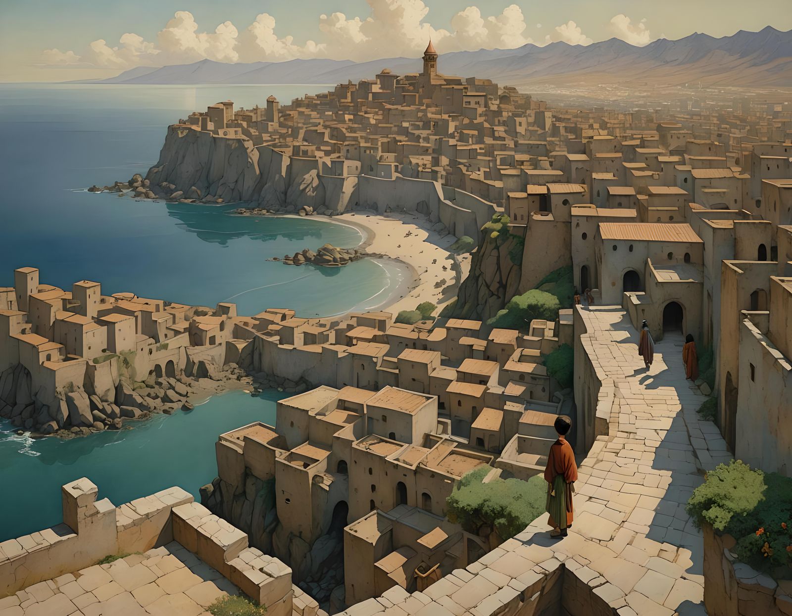 Ancient Persian Coastal City, Fantastic Realism
