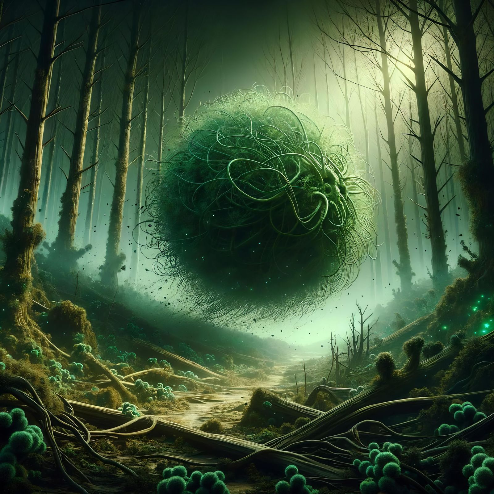 Fantasy Plague Brush in Somber Forest