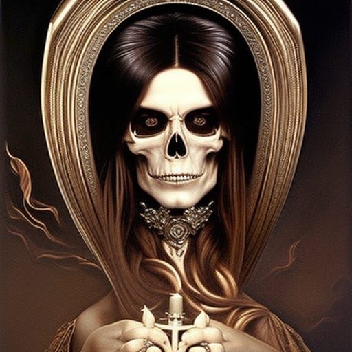 Ozzy Osbourne Coffin Portrait in Candy Art Style