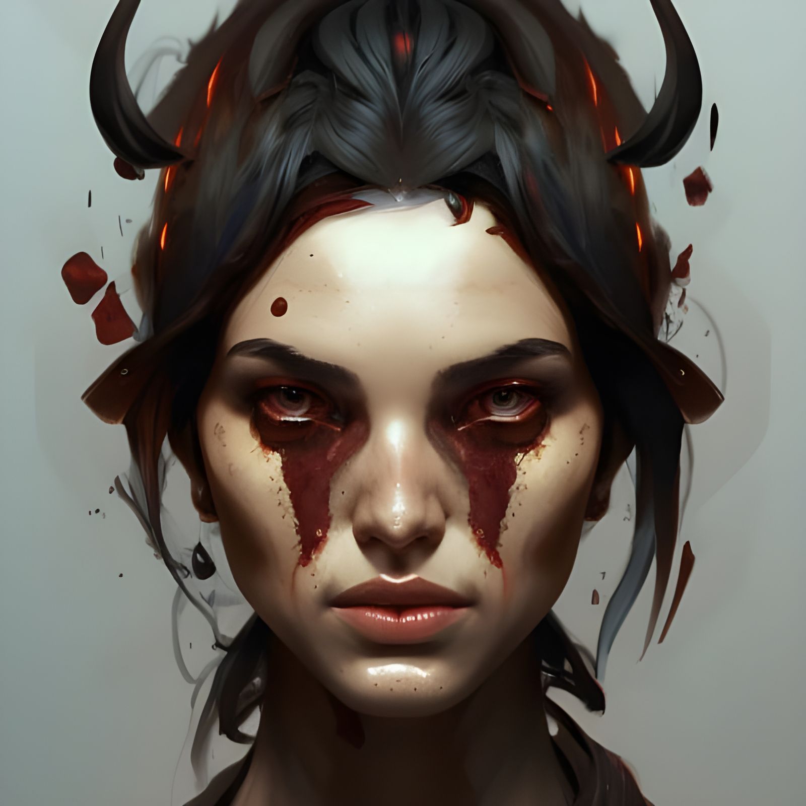 Burning Butcher Portrait in Hyperdetailed Style