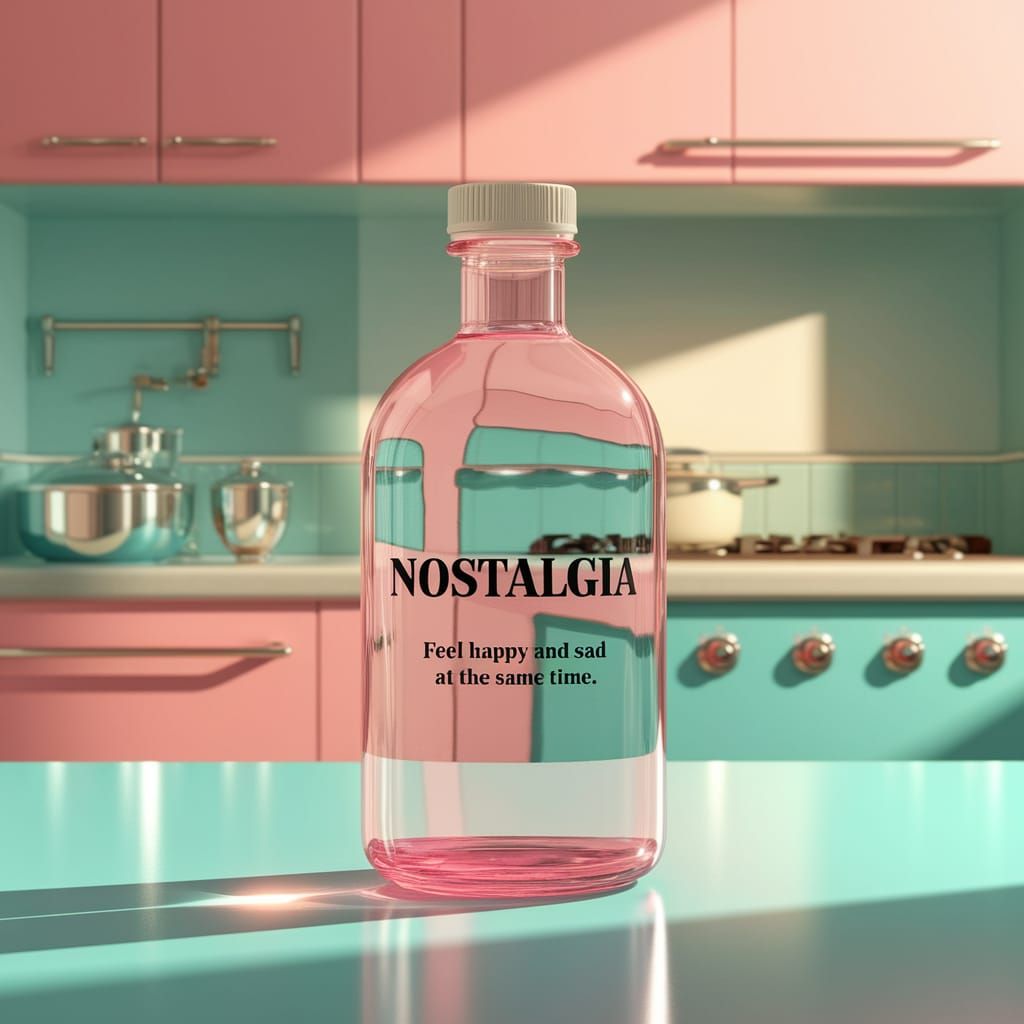 Nostalgic 1950s Kitchen Scene Captures Bittersweet Emotion