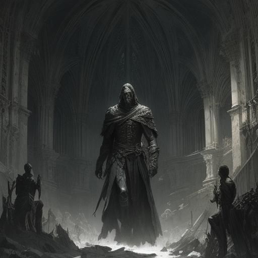 Dark Being Emerges from Horror Landscape