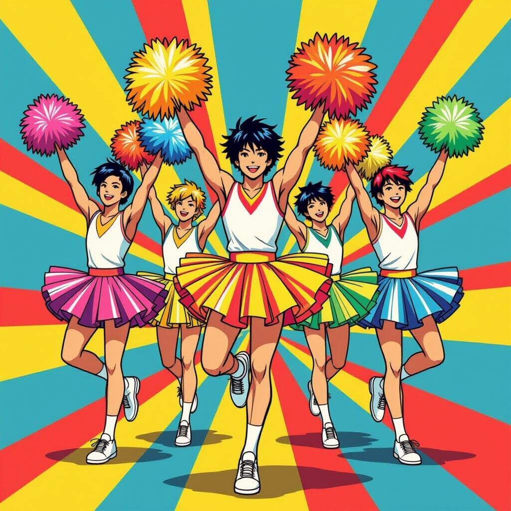 male cheerleaders