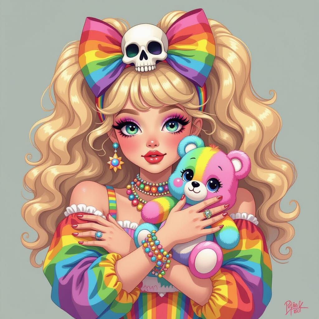 Rainbow Brite in Pop Surrealism Style