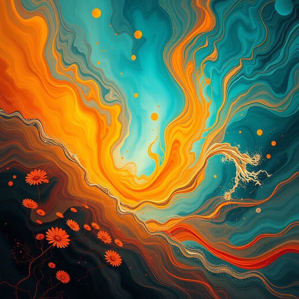 Surrealist Holographic Blooms in Cosmic Dreamscape