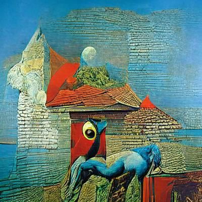 Impressionistic Building Inspired by Max Ernst