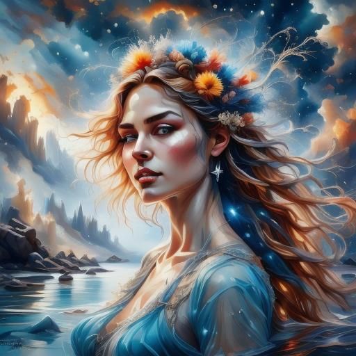 Greek God Apollo Portrait with Ethereal Radiance