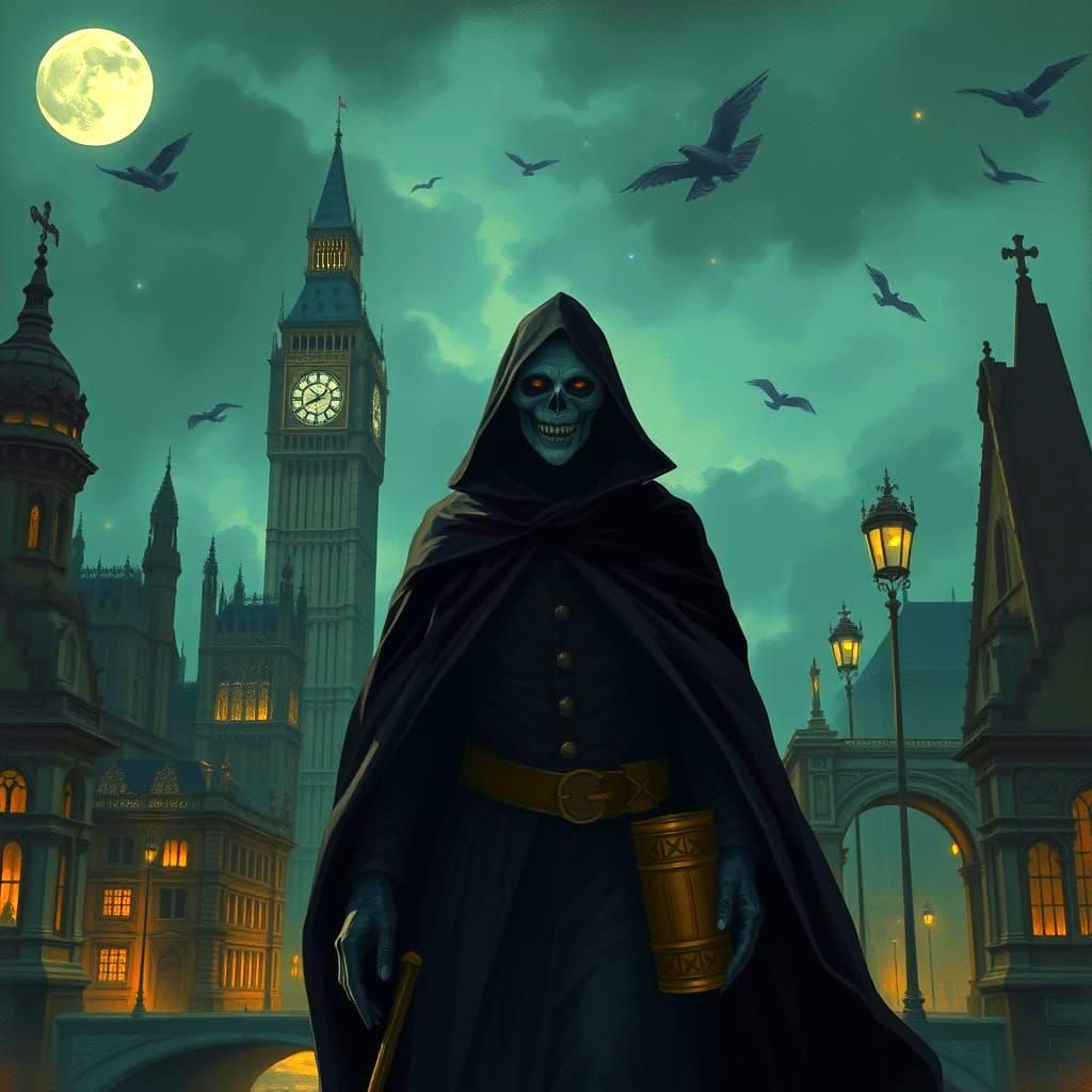 Vampire in Victorian London in Horror Style